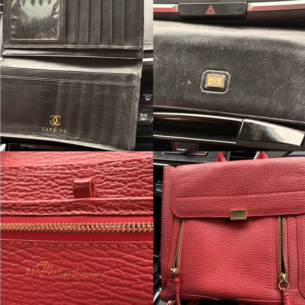 3.1 Phillip Lim Textured Red Leather Accessory